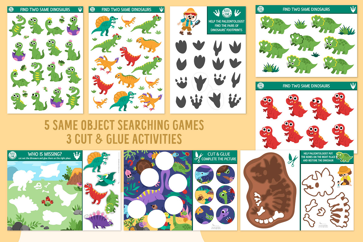 Dinosaur games and activities, an Education Illustration by Lexi Claus (Photo 6 of 15)