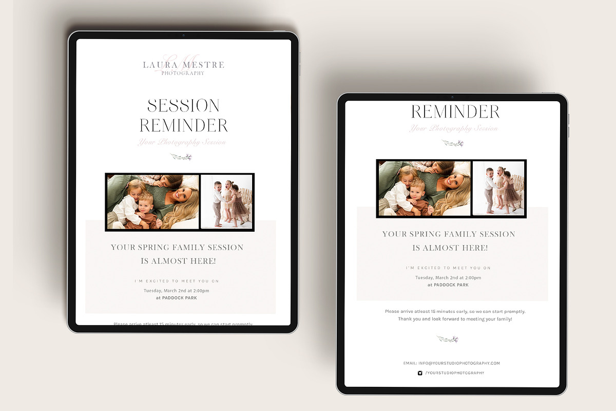 Photo Session Reminder Email, an Email Template by By Stephanie Design (Photo 2 of 2)