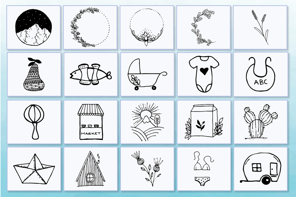 Hand drawn Elements Vector and PNG, an Illustration by Suzy-Lou (Photo 5 of 7)