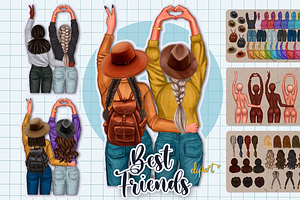 Best friends clipart