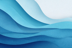 Abstract Blue Waves Paper Texture Ba, a Photo by Pixeness Studio