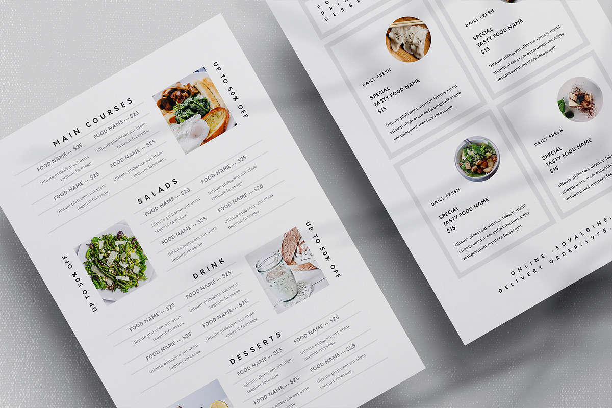 Minimal Food Menu, a Flyer Template by Designsoul14 (Photo 5 of 5)