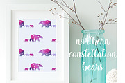 northern constellation bears, a Pattern Graphic by Vavavka (Thumbnail 2 of 9)