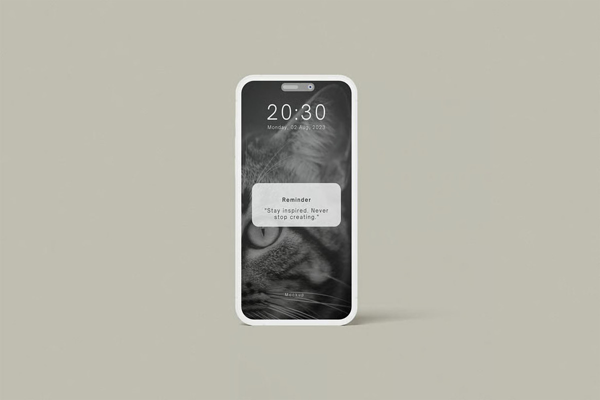 iPhone 14 Pro Clay Mockup, an iPhone Mockup by zpackcreative (Photo 3 of 5)