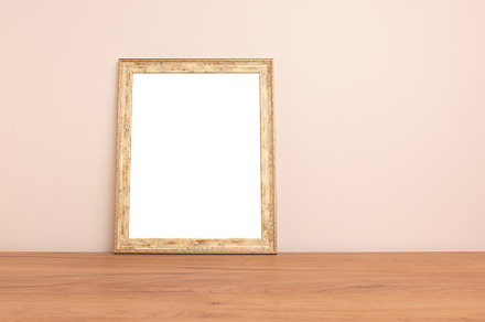 Blank frame on a wooden desk., an Arts & Entertainment Photo by rorygez fresh