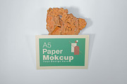 A5 Paper Mockups With Grunge Stone, a Print Template by shahsoft (Thumbnail 2 of 3)