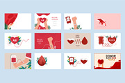 Blood donor day background bundle, a Seasonal Illustration by foxndeer (Thumbnail 2 of 4)