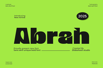 Abrah || Unique Bold Sans Serif Font