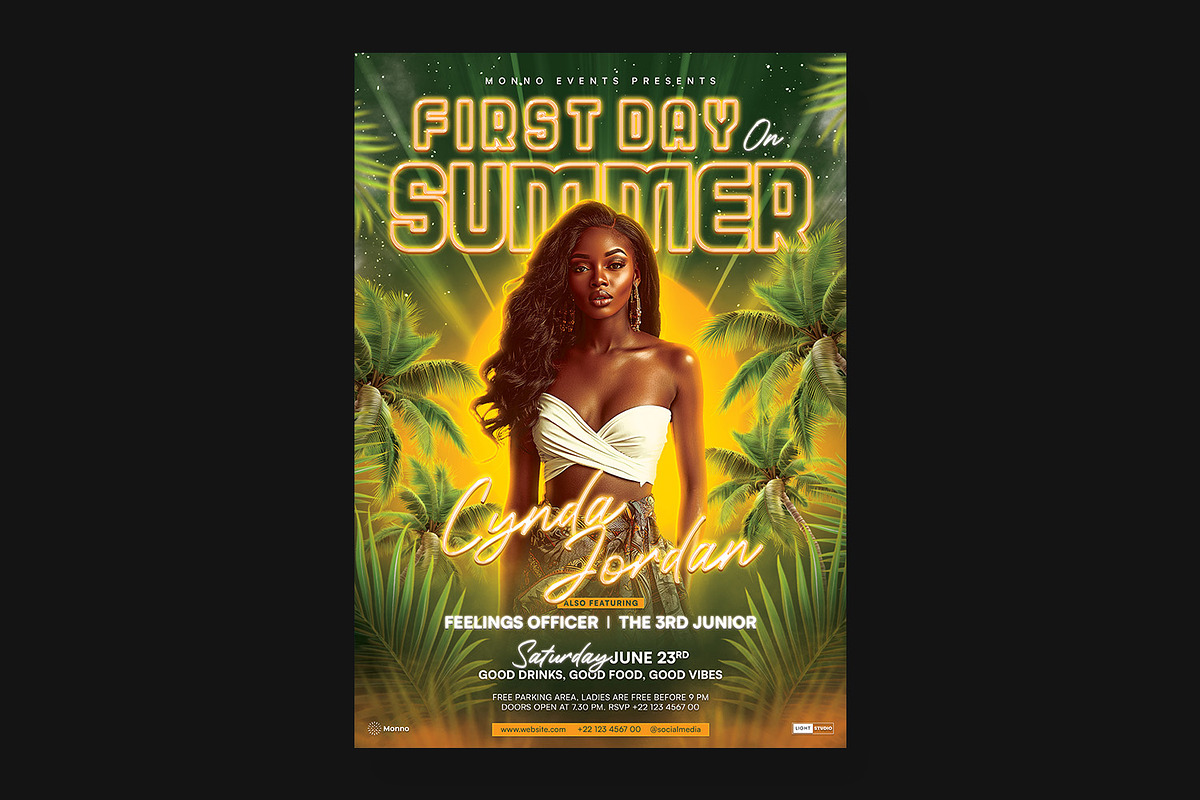 Summer Party Flyer Template PSD, a Flyer Template by Bornx Design (Photo 3 of 5)