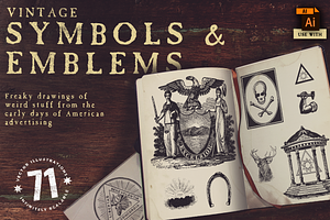 Vintage Symbols and Emblems Vectors