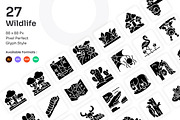 Wildlife Icons Set - Glyph, a Solid Icon by Kmg Design (Thumbnail 1 of 2)