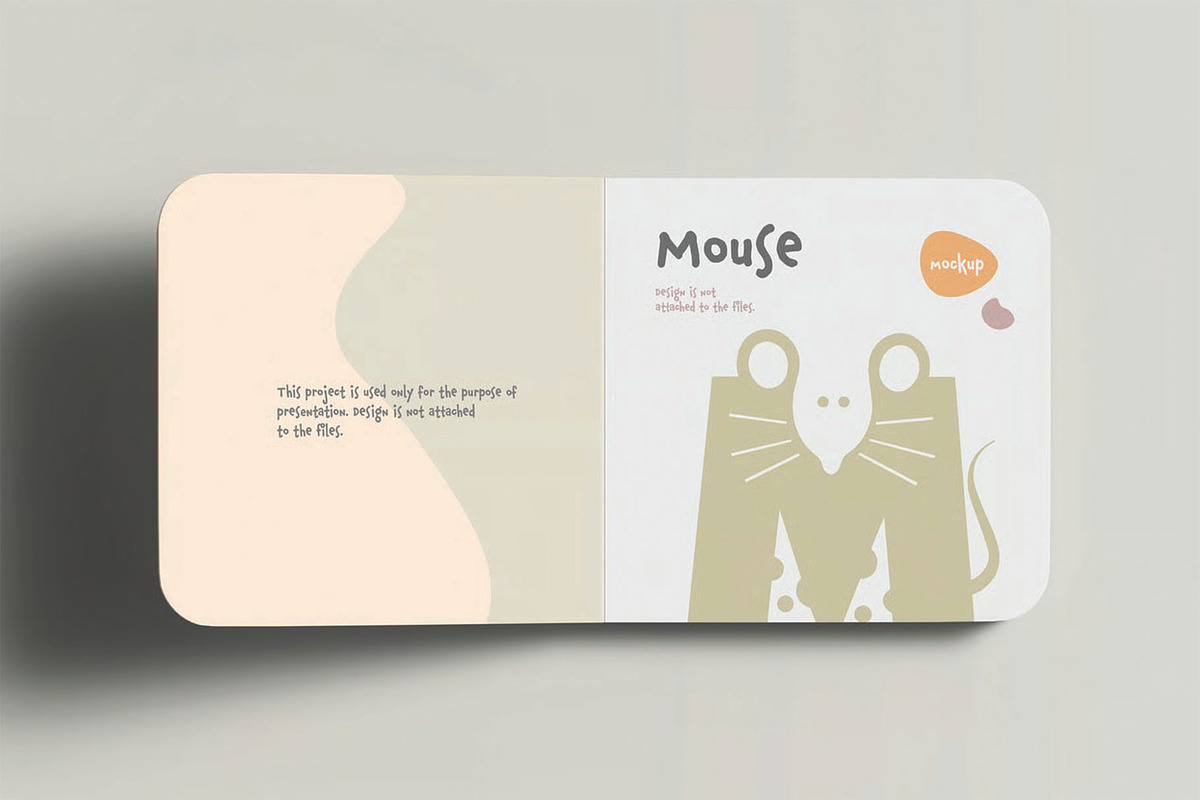 Square Children's Book Mockup, a Books & Magazine Mockup by DesignRushMarket (Photo 2 of 10)