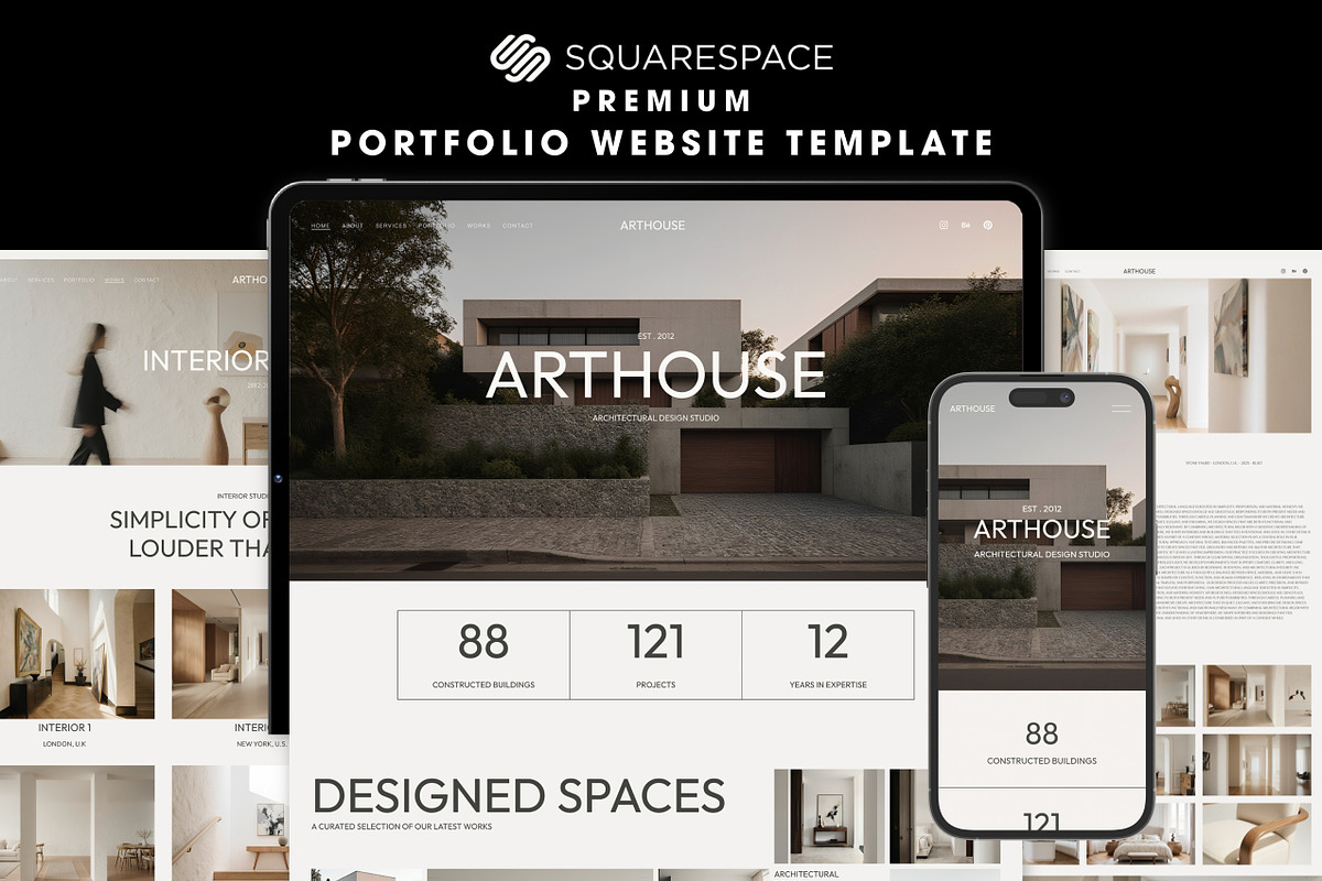 Squarespace Portfolio Template, a Squarespace Template by Mockup Art Atelier (Photo 1 of 10)