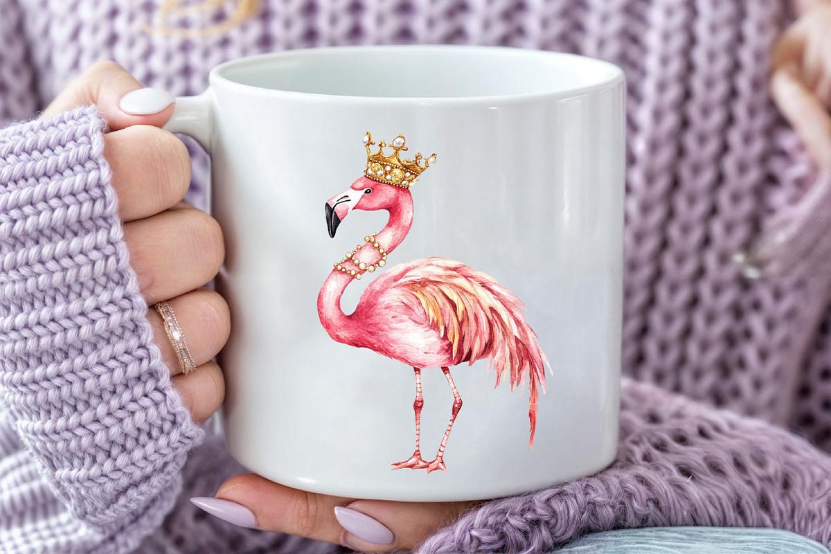 Beautiful Flamingo Clipart, an Illustration by Pixels.Craft (Photo 5 of 7)