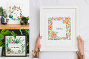 Watercolor Mexican Llamas & Cacti, an Animal Illustration by MayaNavits (Thumbnail 10 of 12)