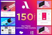 Aesir Theme WordPress Site Builder, a WordPress Template by Visualmodo (Thumbnail 1 of 9)