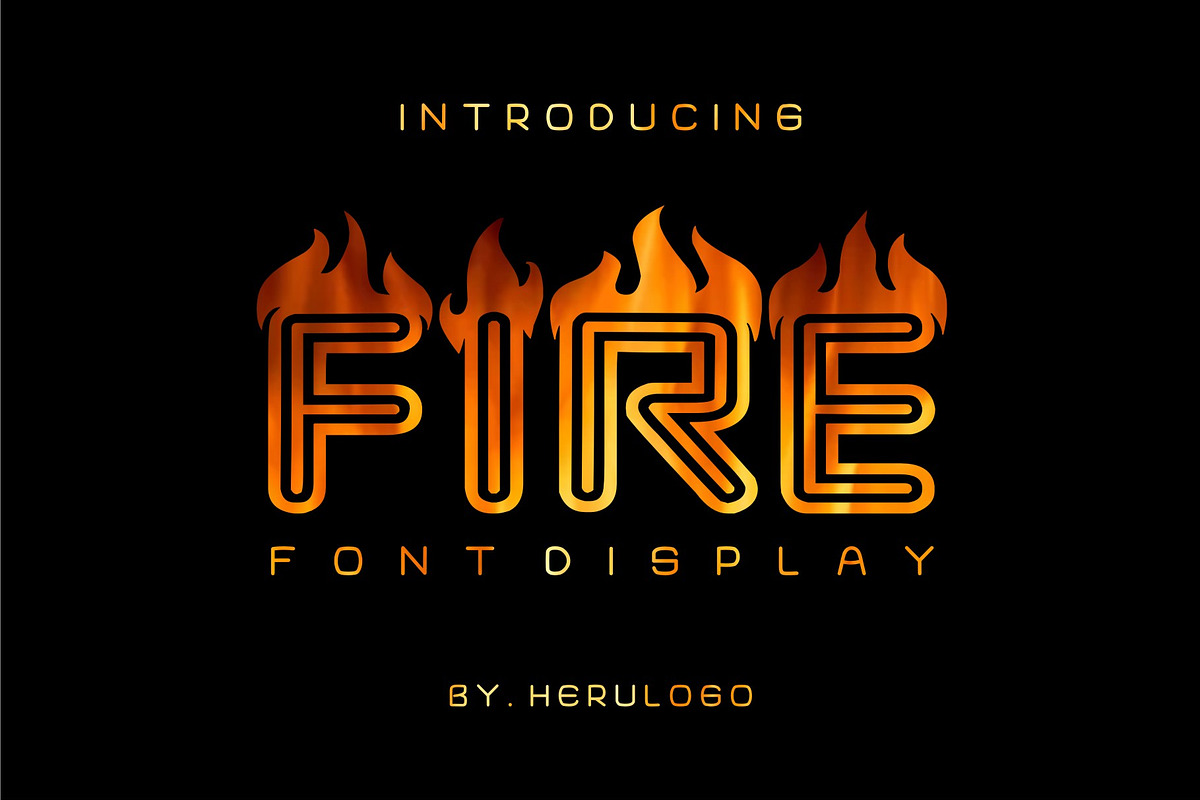 FIRE display Font