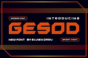 Gesod - Sport Font, a Sans Serif Font by lelevien (Thumbnail 1 of 4)