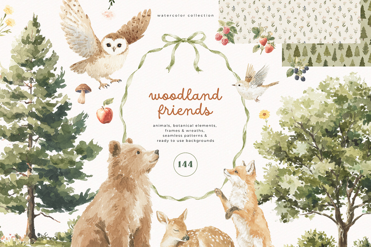 Woodland Friends, an Animal Illustration by PeDe Designs (Photo 1 of 8)
