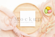 Card Mockup 5x5 Square c Greeting, a Print Template by PawMockups (Thumbnail 1 of 9)