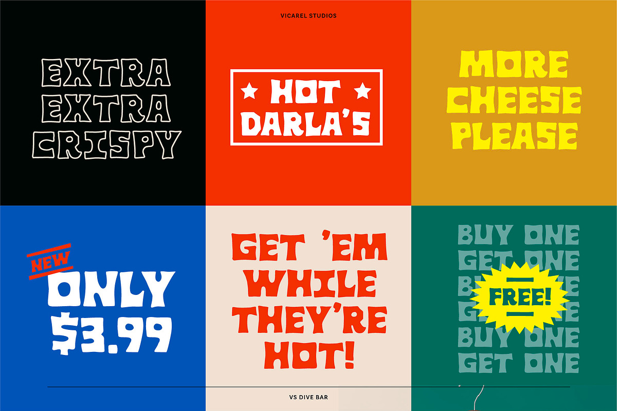 VS Dive Bar // Display Font, a Font by Vicarel Studios (Photo 7 of 13)
