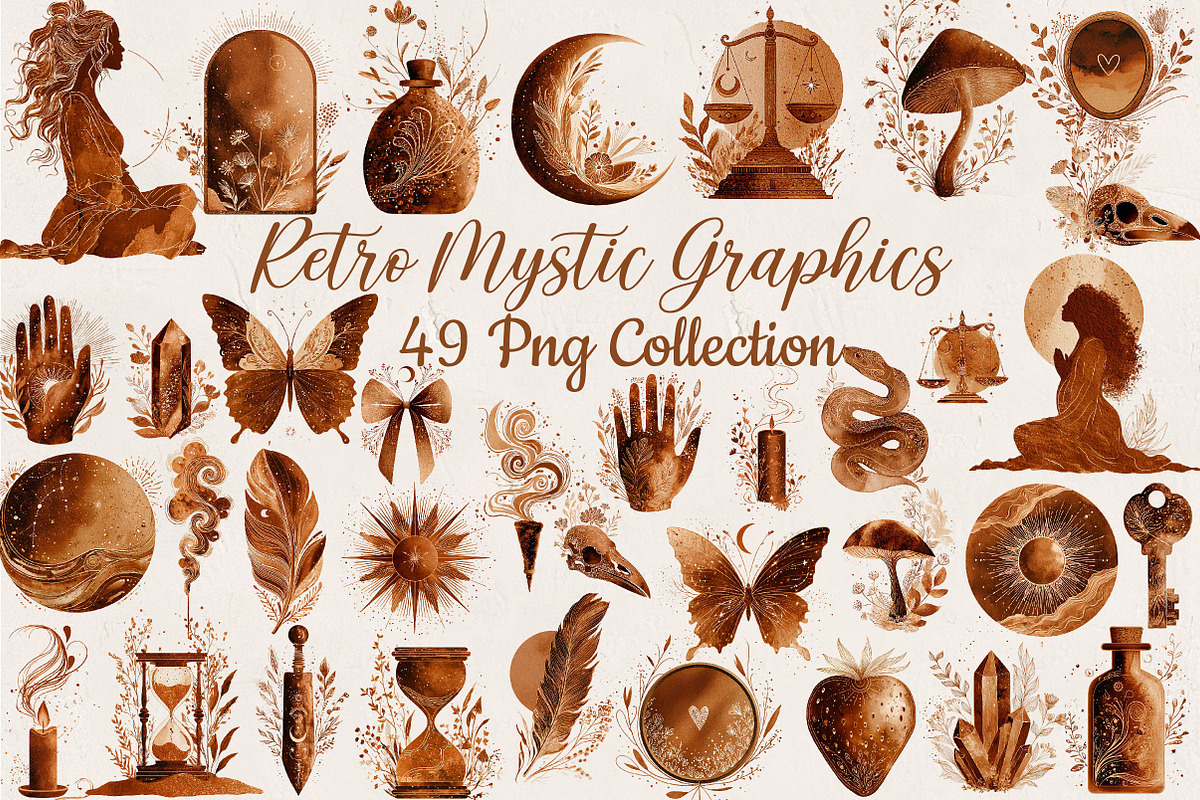 Retro Mystic Graphics, an Illustration by DreamCafeArt (Photo 1 of 7)