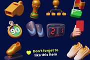 Football & Soccer 3D Icon Pack, an Environmental 3D Model by orenjidesign (Thumbnail 8 of 8)