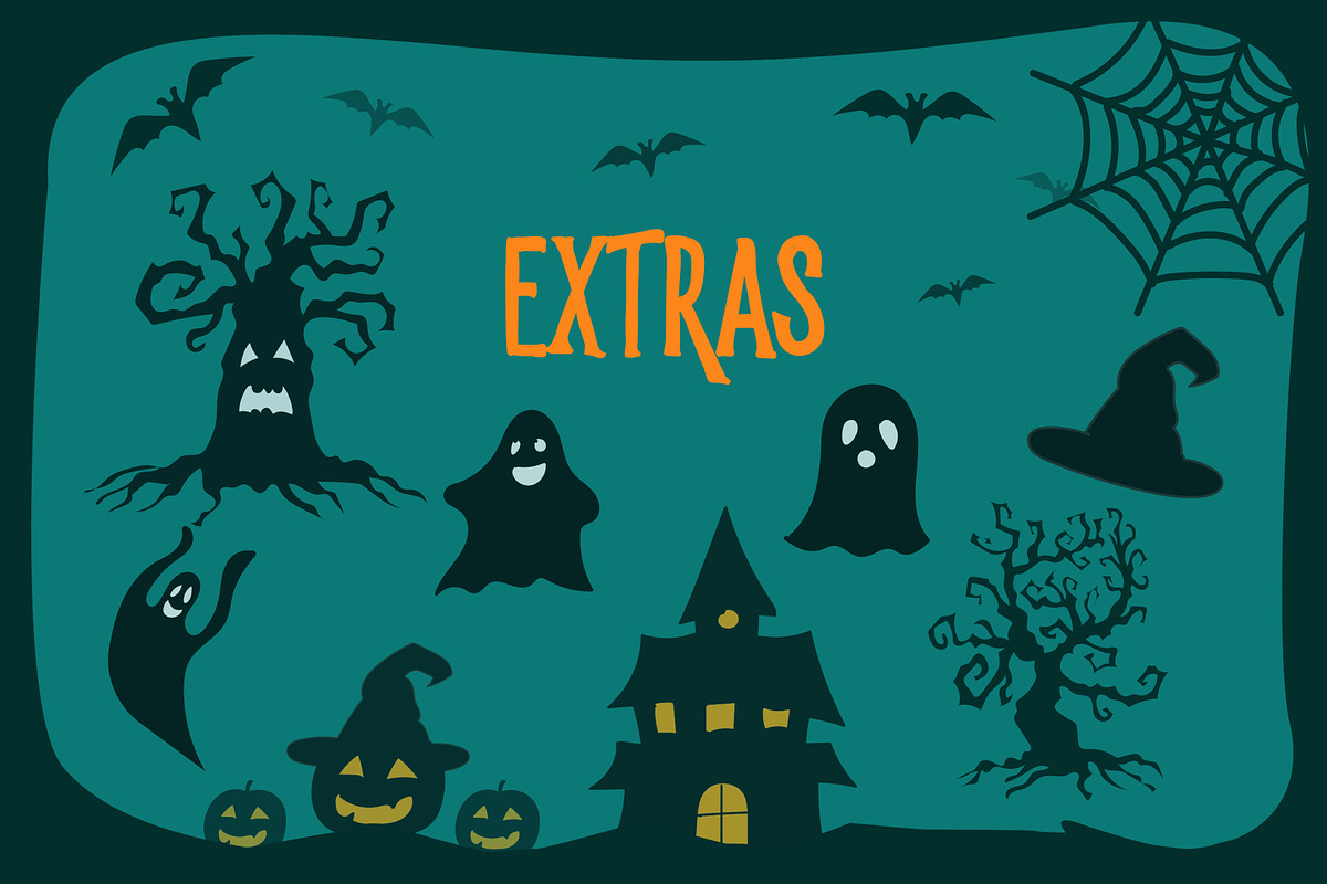 Hayowen Spooky Typeface + Extras, a Serif Font by Fikry Alfatih (Photo 4 of 7)