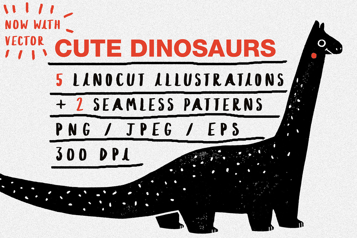Cute Dinosaurs, an Animal Illustration by Mii Lab (Photo 1 of 6)