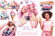 Carnival Clipart Bundle | Festival, a Seasonal Illustration by GlamArtZhanna (Thumbnail 1 of 6)