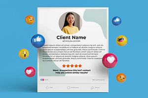 Client Testimonial Social Media Post, a Social Media Template by microtasker