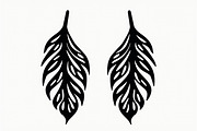 Leaf Earring Silhouette Bundle, an Object Graphic by balal (Thumbnail 12 of 15)
