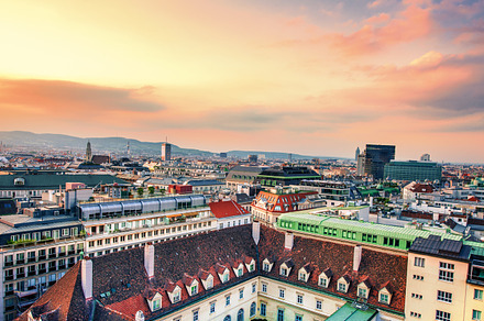 Panorama view vienna stock photo containing ancient and architecture