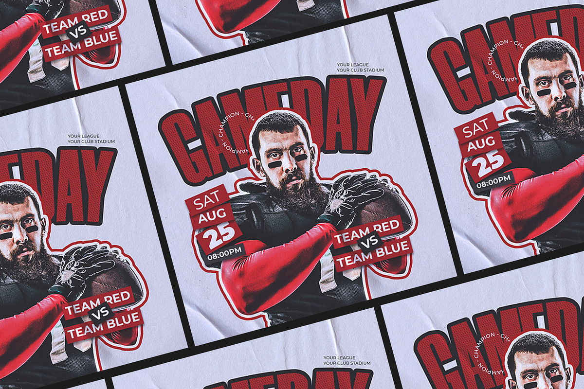 Football Sport Social Media Bundle, a Poster Template by Samtiv Studio (Photo 5 of 5)
