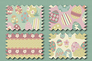 Easter eggs clipart & paper set, an Illustration by Poppymoondesign (Thumbnail 3 of 5)