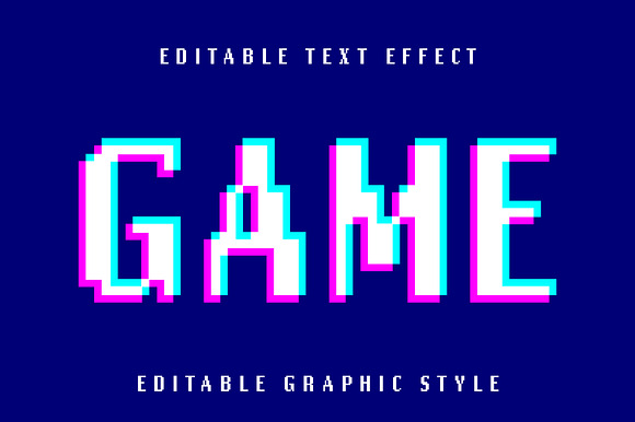 Retro Pixel Glitch Text Effect preview 4