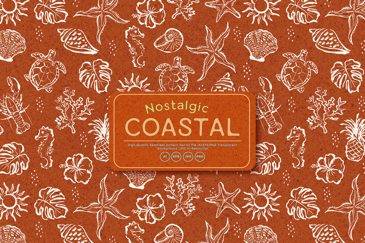 Nostalgic Coastal, a Pattern Graphic by MSNTY STUDIOX (Photo 5 of 36)