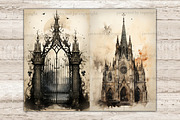 Gothic City Junk Journal Pages, a Seasonal Illustration by GlamArtZhanna (Thumbnail 5 of 10)