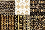Gold Tribal Seamless Patterns, a Pattern Graphic by PrintablesByFranklyn (Thumbnail 2 of 4)