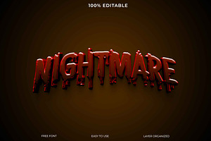 Blood Dripping Nightmare Text Effect, a Layer Style Add-On by Imamul001