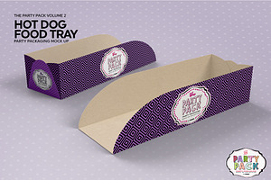 Hot Dog Tray Packaging Mockup