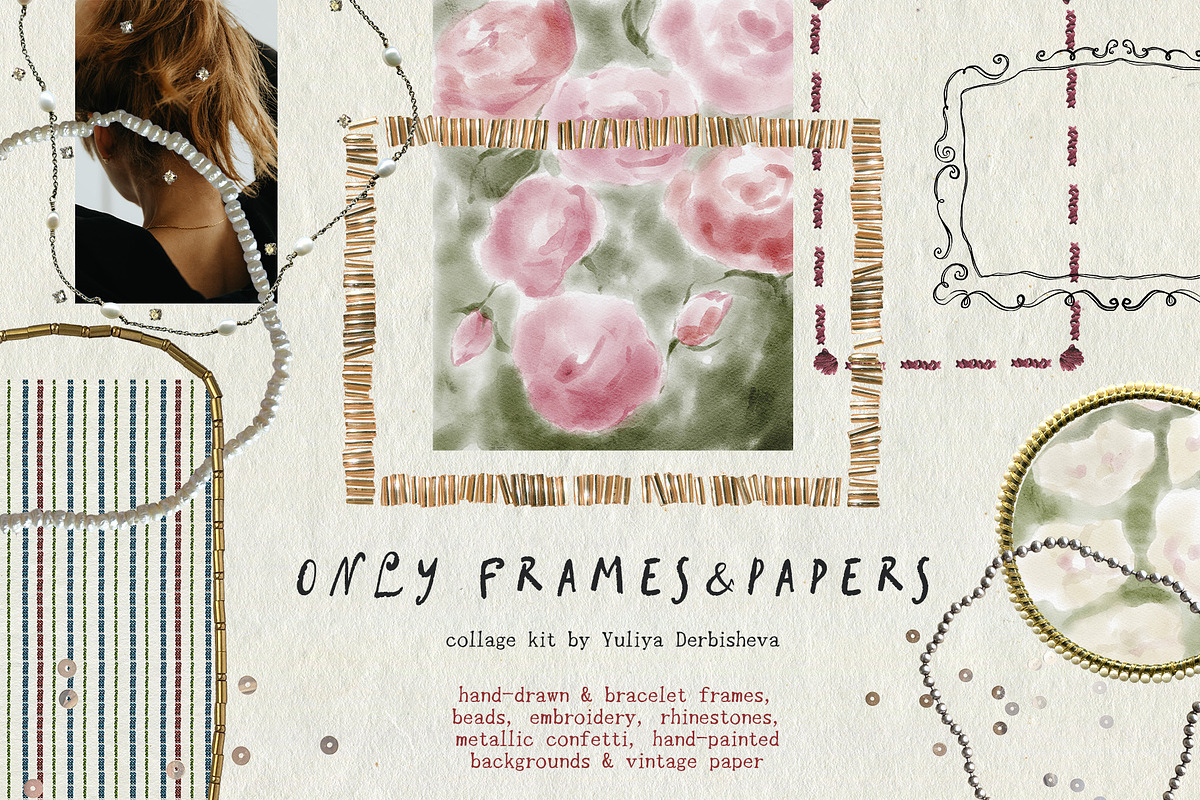Only Frames Papers Collage Kit, an Object Graphic by Yuliya Derbisheva (Photo 1 of 12)