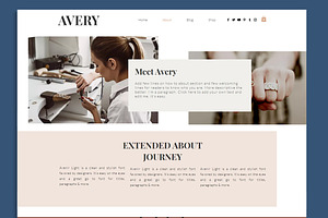 Avery Wix Website Template