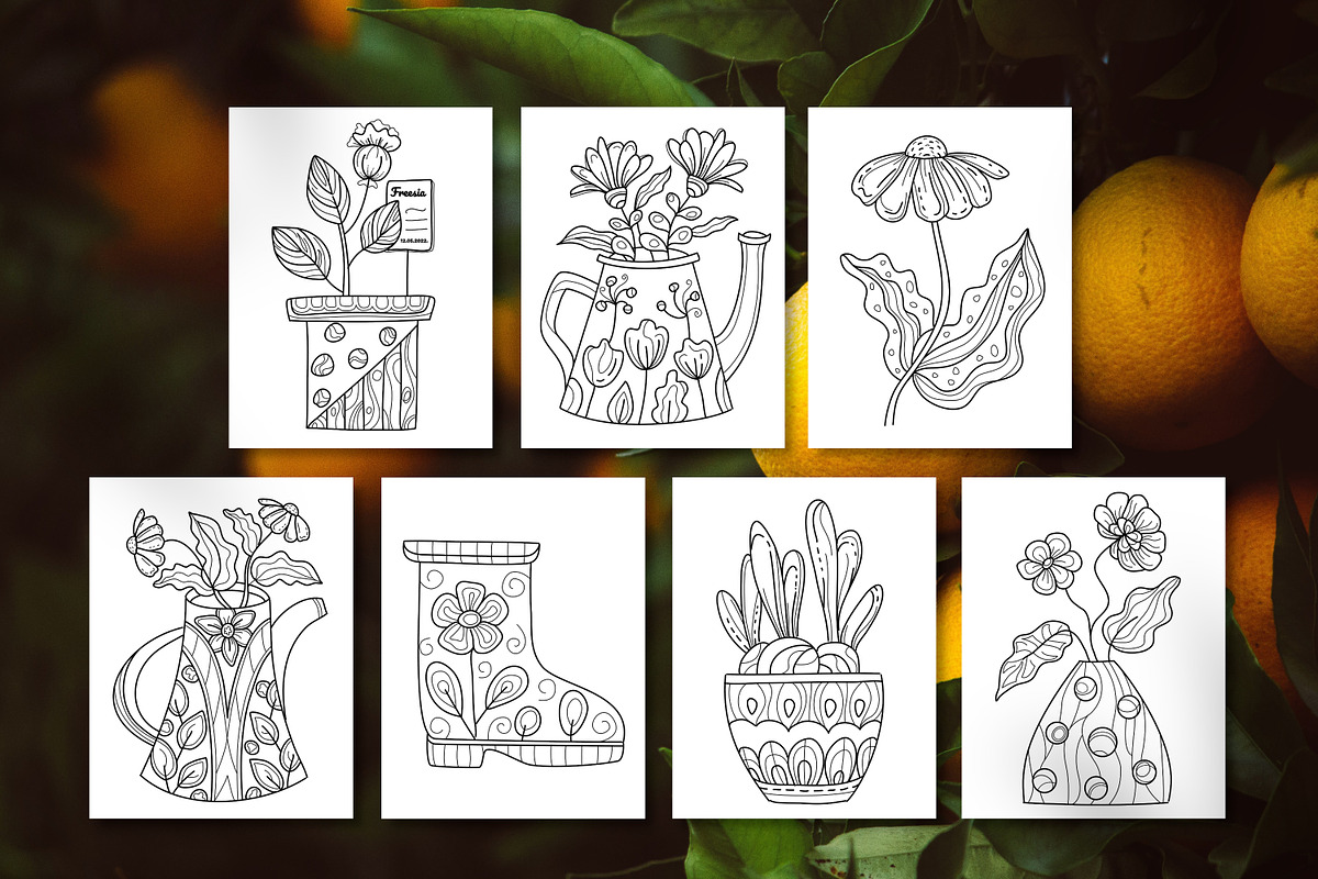 Adult Coloring Book | Whole Shop, a Graphic by ChristinaDesigns (Photo 9 of 28)