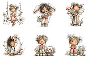 Whimsical Easter Angels Clipart, an Illustration by CreationArt (Thumbnail 3 of 7)