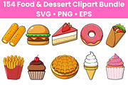 Food & Dessert Clipart Bundle, a Food Illustration by Awieee1 (Thumbnail 1 of 5)