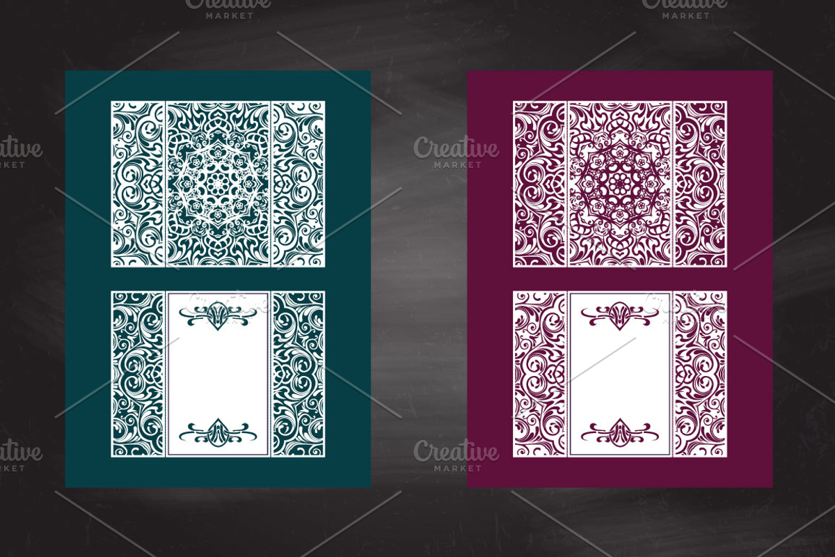Set of wedding 28 elements, an Invitation Template by BEZIL-ART (Photo 5 of 15)