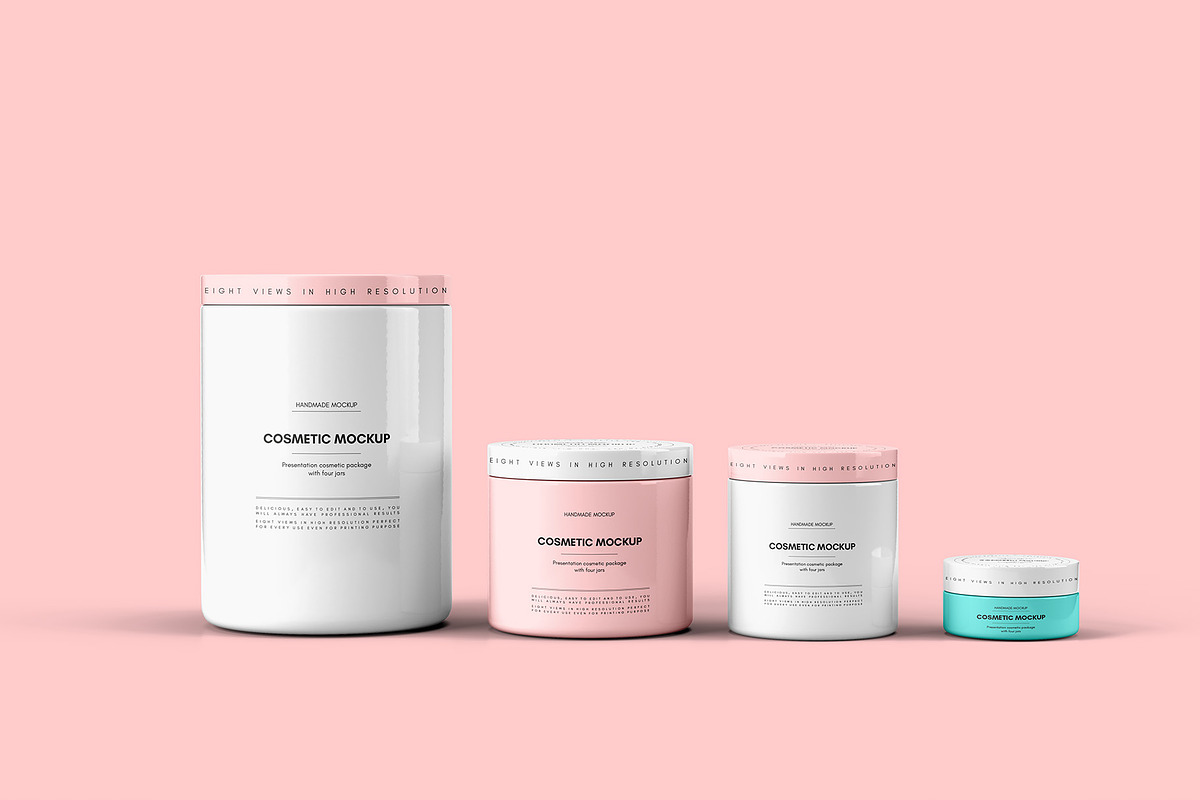 Jar Mockup v.2 - 8 views, a Packaging Mockup by Illusiongraphic (Photo 3 of 20)