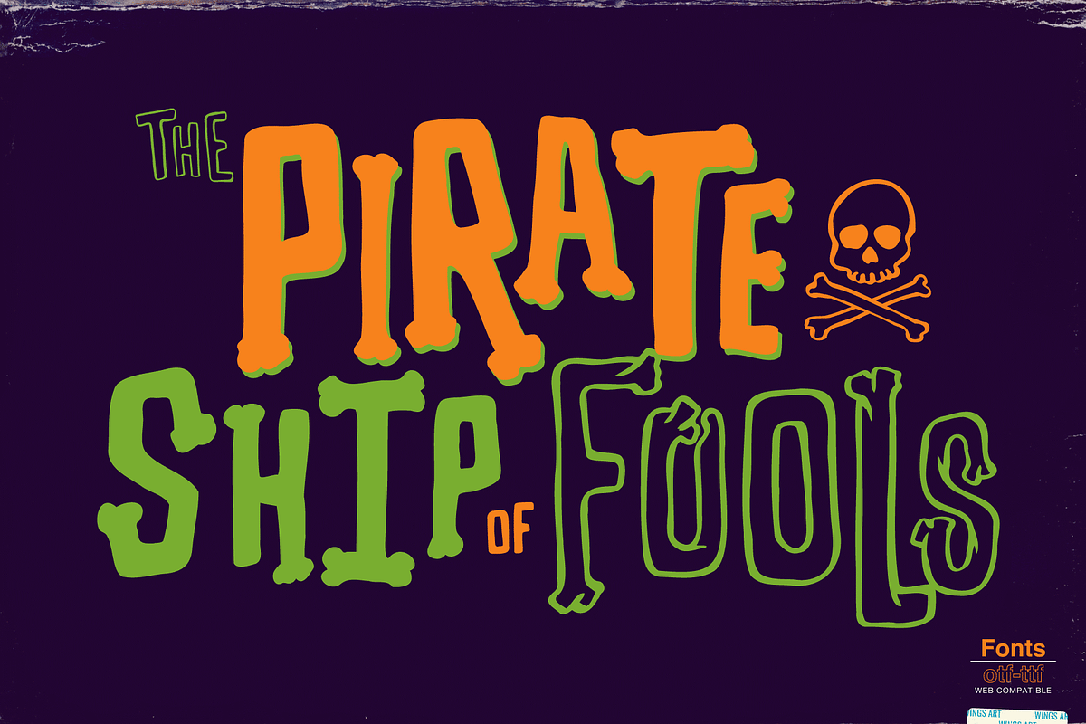 Them Bones: A Novelty Halloween Font, a Font by Wingsart Studio (Photo 10 of 16)