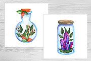 Magic plants and witch's terrariums, an Illustration by Olha's watercolor (Thumbnail 4 of 8)